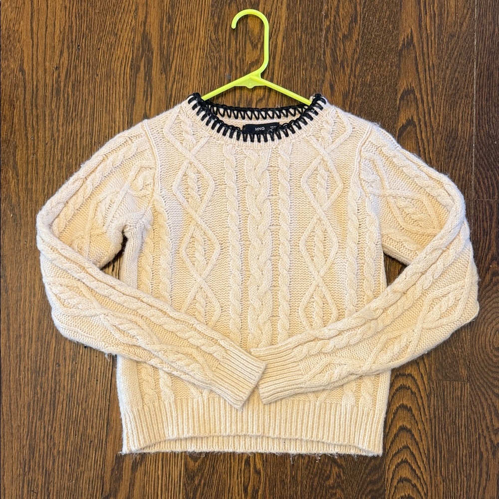 Mango cream knit sweater
